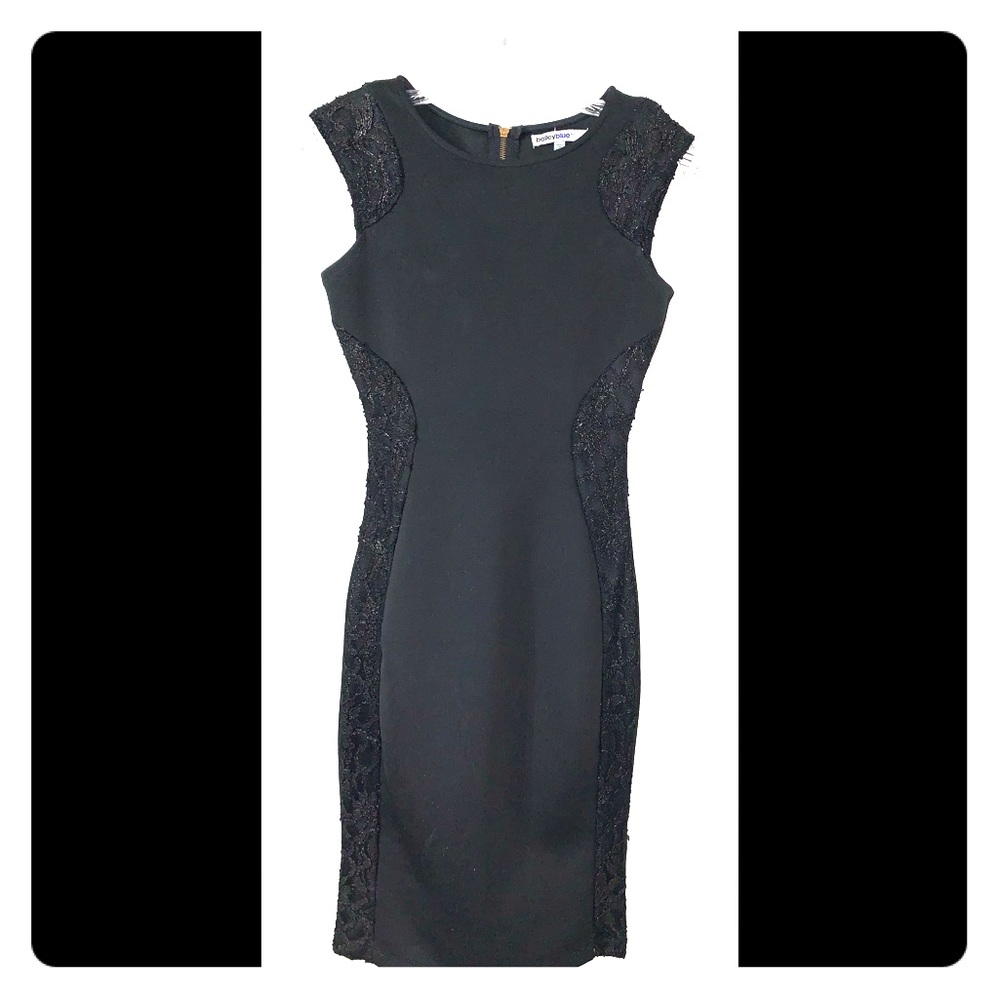 LBD, Black dress lined with Lace
